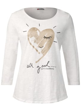 Shiny heart placement print