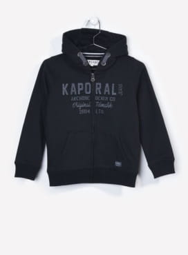 Boy knitted zipped sweatshirt