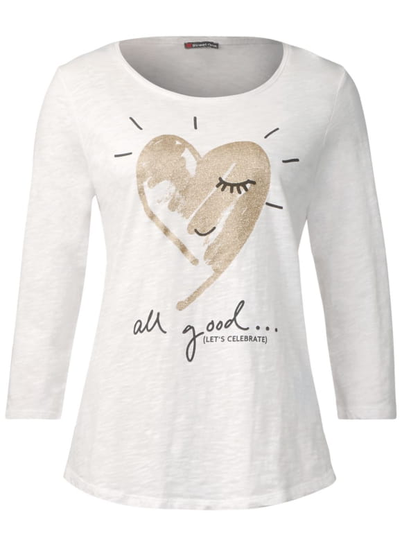 Shiny heart placement print