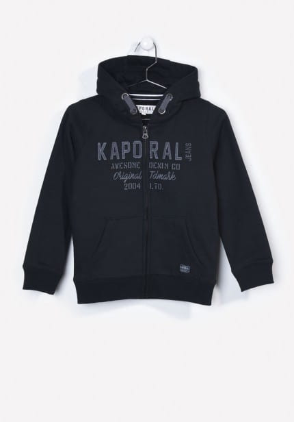 Boy knitted zipped sweatshirt